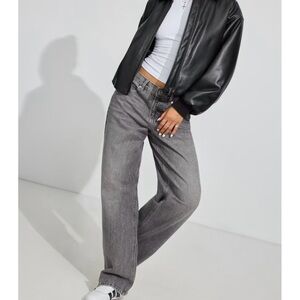 Garage Low Rise Baggy Jeans, Size 26, Dark Gray